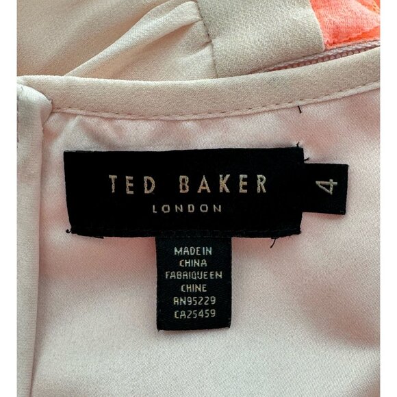 Ted Baker London Vember Lace Colorblock Mini Dress Cocktail Formal Womens Sz 10 - Picture 3 of 11